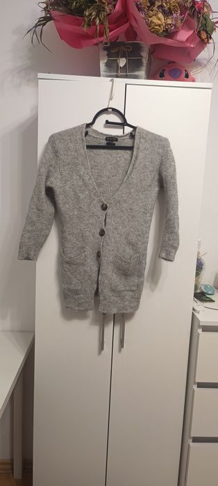 Massimo dutti szary sweterek 36 S alpaka