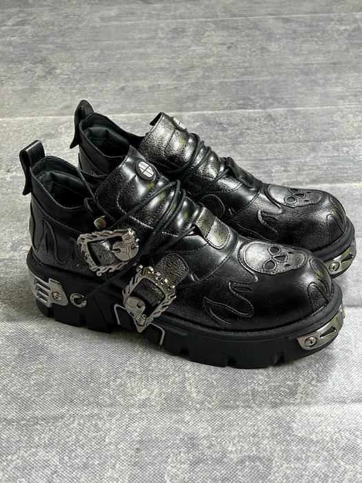 New Rock tank reactor boots black черевики чорні ботинки черные