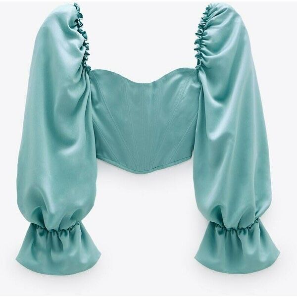 Top corset azul ZARA