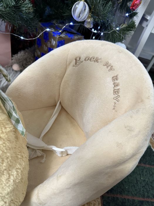 Крісло-гойдалка Rock my Baby мʼяке, кролик