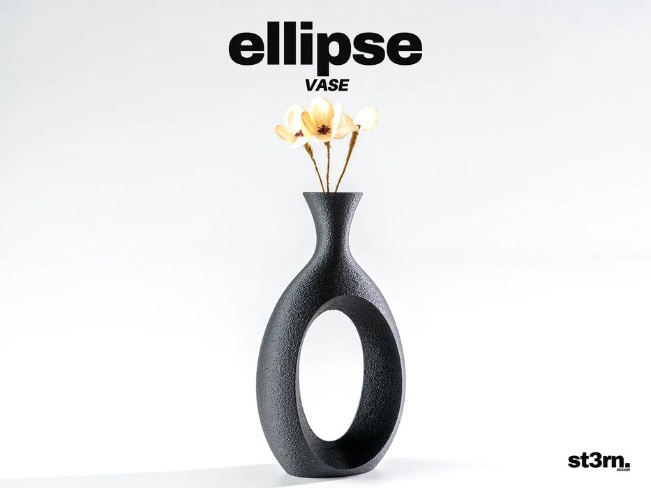 Vaso Escultural Elíptico Moderno