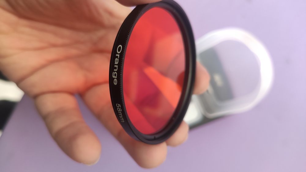 Filtro/lente Laranja 58mm Novo (envio grátis)