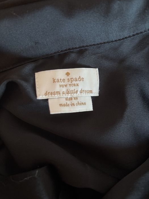 Komplet piżama satynowa czarna Kate Spade r.XS