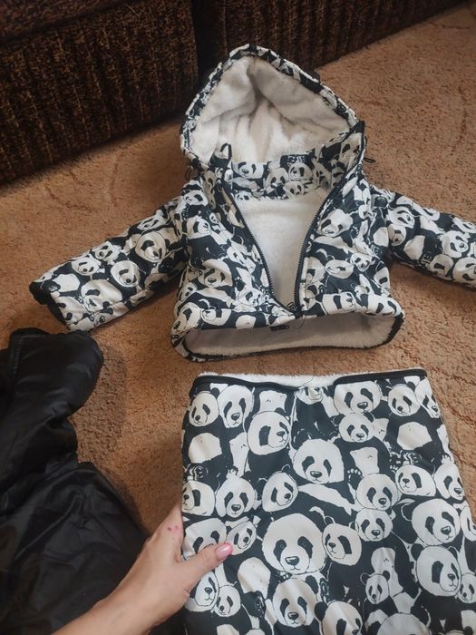 Зимний детский комбинезон-трансформер 3в1 для, с 0 до 2 лет