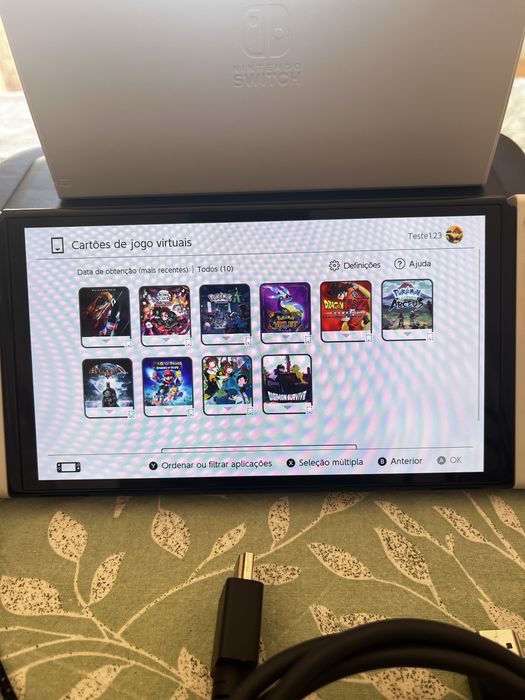 Nintendo Switch OLED completa + 10 jogos