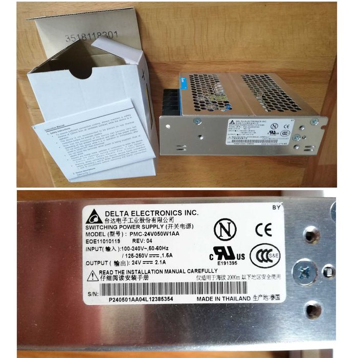 Індустріальний блок живлення PMC-24V050W1AA Delta 24В/50Вт/2,1A