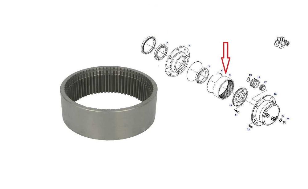 Wieniec Zębaty Układu Planetarnego OEM Fendt