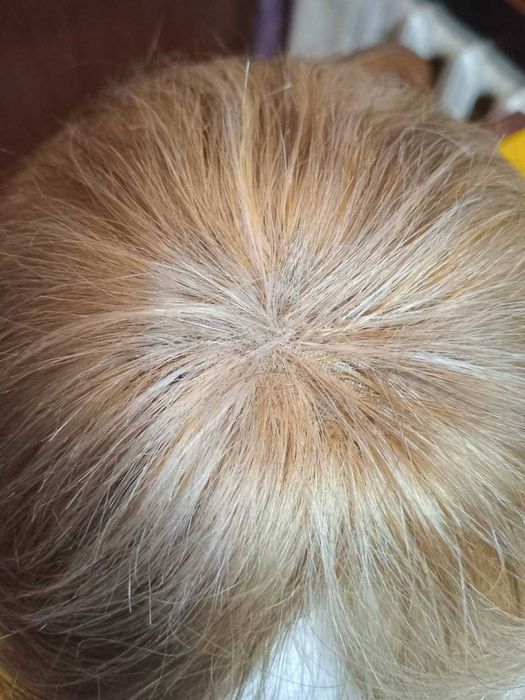 Накладка-челка из натуральных волос. Накладной шиньон