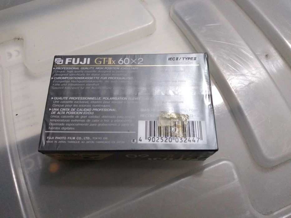 Cassetes de áudio FUJI GT-IIx 60 PK2 VINTAGE, NOVAS!