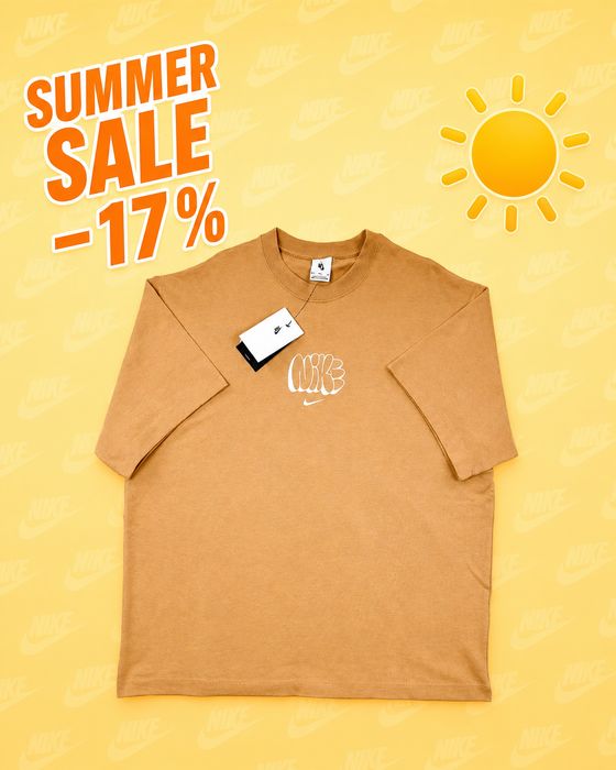 Summer Sale! Футболка Nike Solo Swooth (бежева) (M, L)