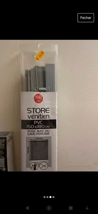 3 estores - diferentes tamanhos