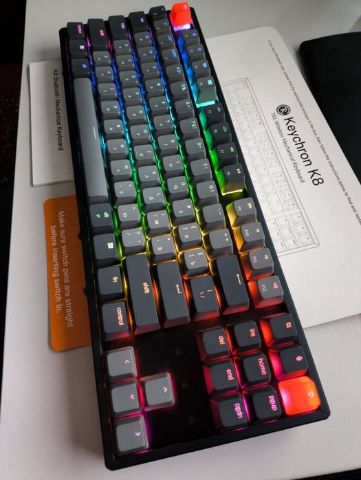 KEYCHRON K8(KBJ1) игровая RGB механическая клавиатура с хот свапом