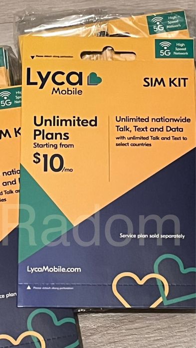 USA sim karta Lycamobile amerykański starter nowy