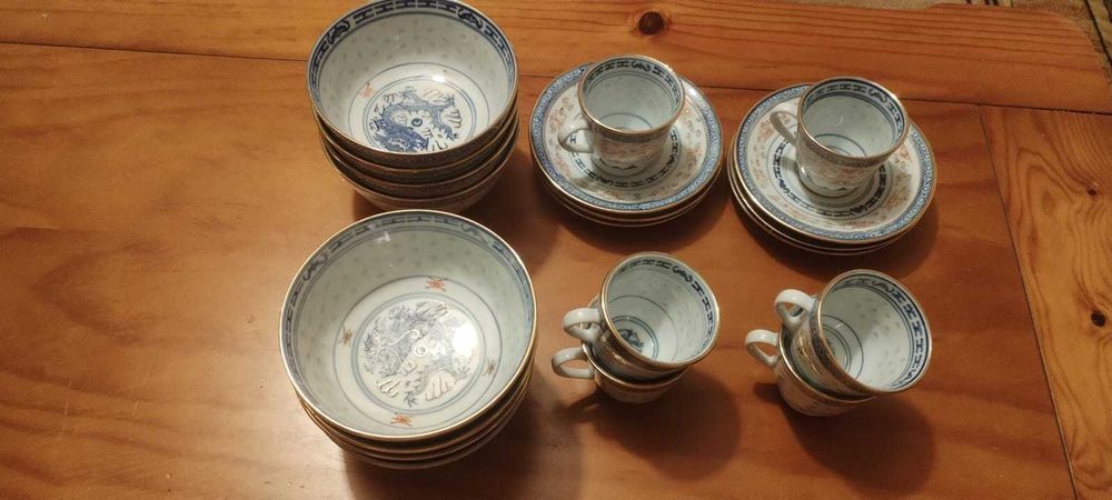 Serviço de chá de porcelana chinesa