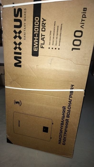 Бойлер Водонагрівач Плоский MIXXUS EWH-10100  100 л сухий тен 2 kW