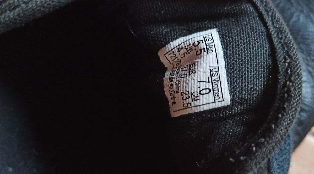 Czarne skórzane trampki VANS z plecioną platformą