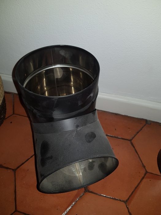 NOVO - Tubo inox + T com tampa para salamandra 150