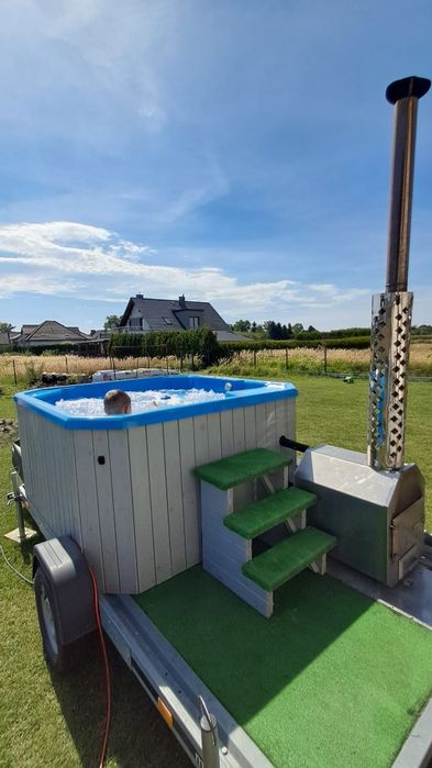 Mobilna balia bania jacuzzi hydromasaż wynajem