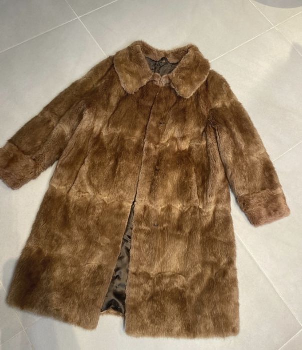 Futro dlugie parka vintage oldschool old money futerko basic slay y2k