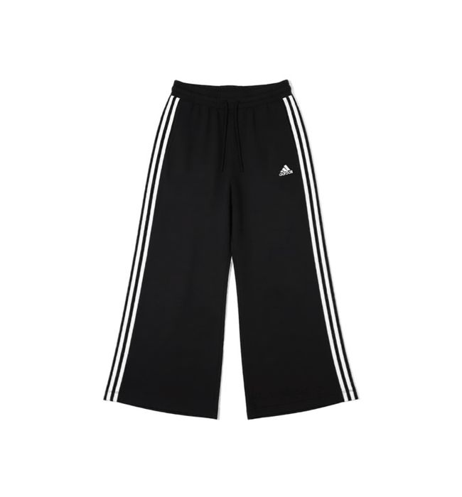 Czarne szerokie dresy baggy spodnie dresowe Adidas dres 3 paski s 36