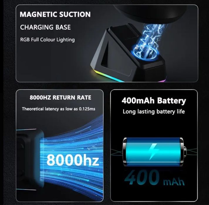 Бездротова ігрова миша AJAZZ AJ159P сенсор 3395 з RGB Bluetooth