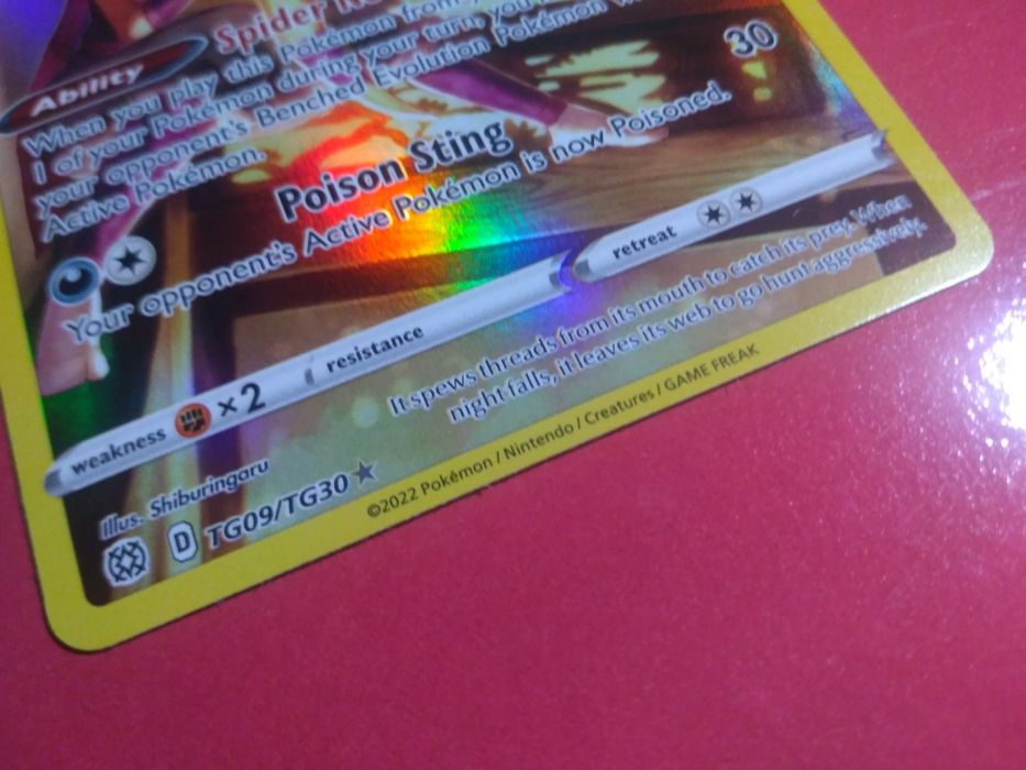 Carta Original pokémon holo ultra rara Ariados TG09/TG30