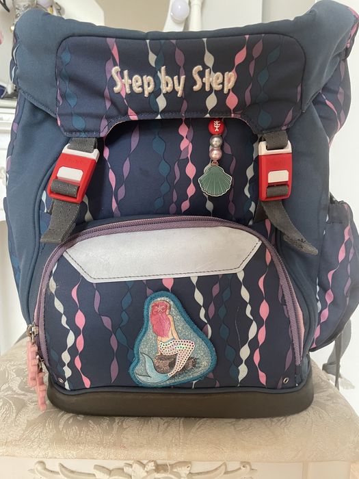 Tornister step by step +nowy piórnik z wyposażeniem