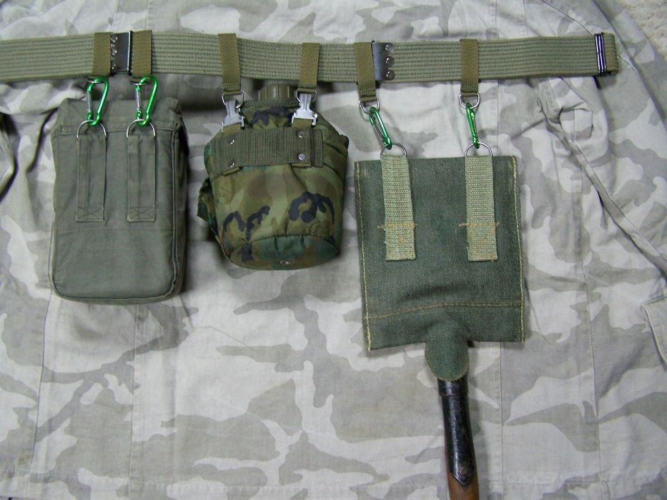 Bojówki Szlufki parciane na pas wojskowy, PRL, LWP, WP