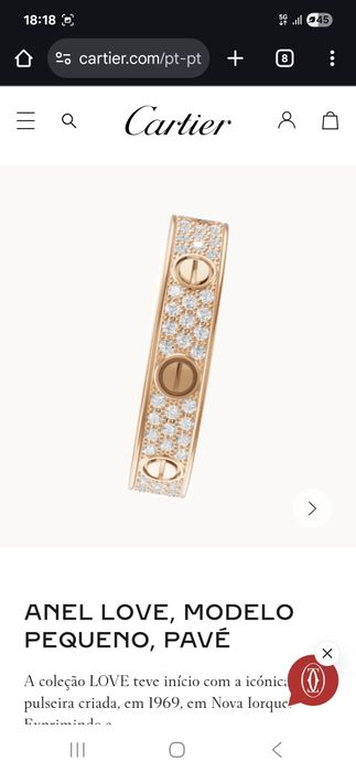 Anel Dourado Rosa