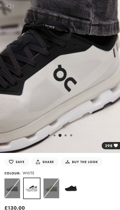 Кросівки On Cloudzone — нові, white/black, UK 9.5 / EU 44