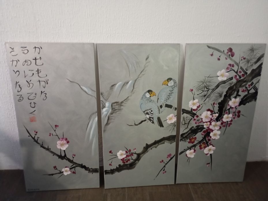 Quadro / Pintura original Japonêsa Sakura 2021