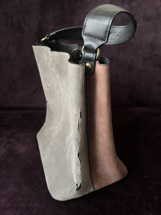 Dwukolorowa torebka do ręki