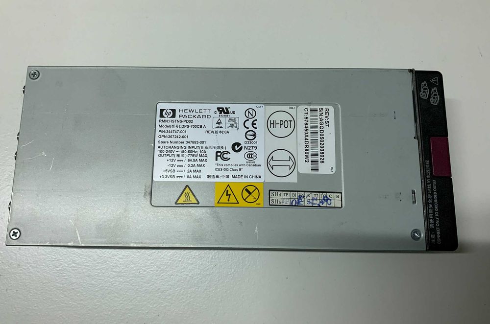 Fonte de alimentação HP 12v - 64,5 Amp