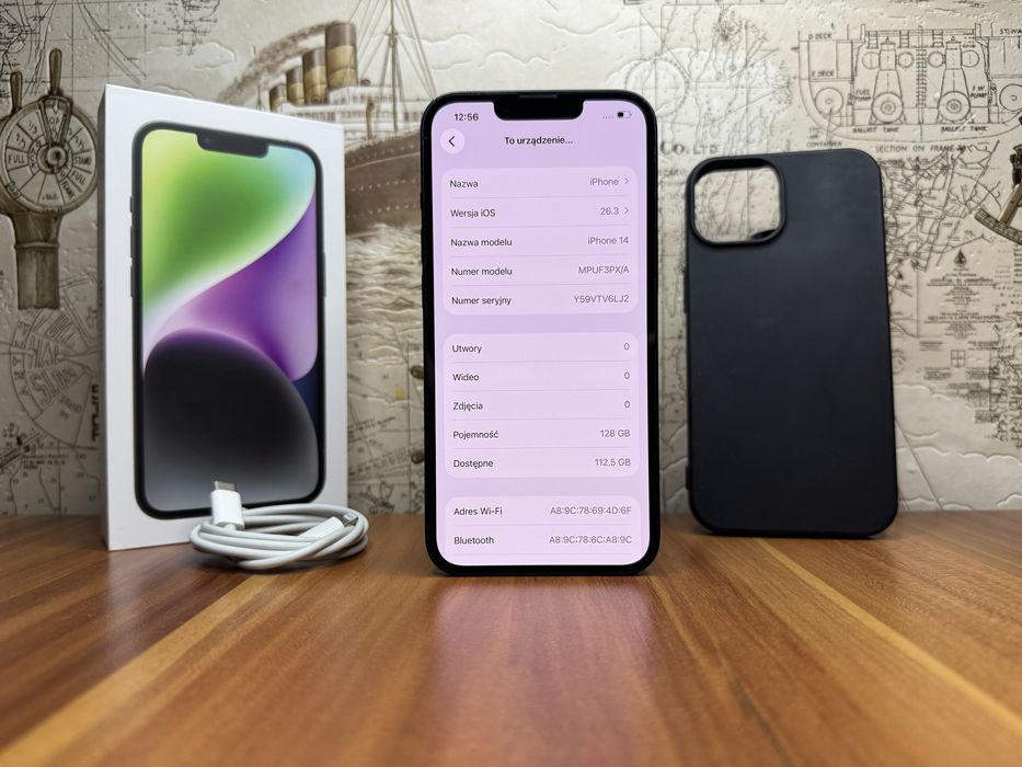 iPhone 14 • JAK NOWY! • 86% bateria • Zestaw