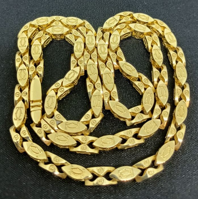 Złoty łańcuch Cartier p585 waga 58 gram dł. 56.5cm idealny