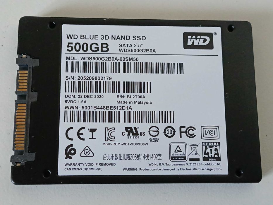 500GB SSD диск WD Blue 2.5" SATAIII