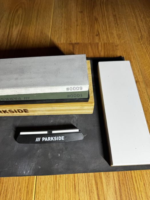 Conjunto de pedras de afiar a agua e diamantadas