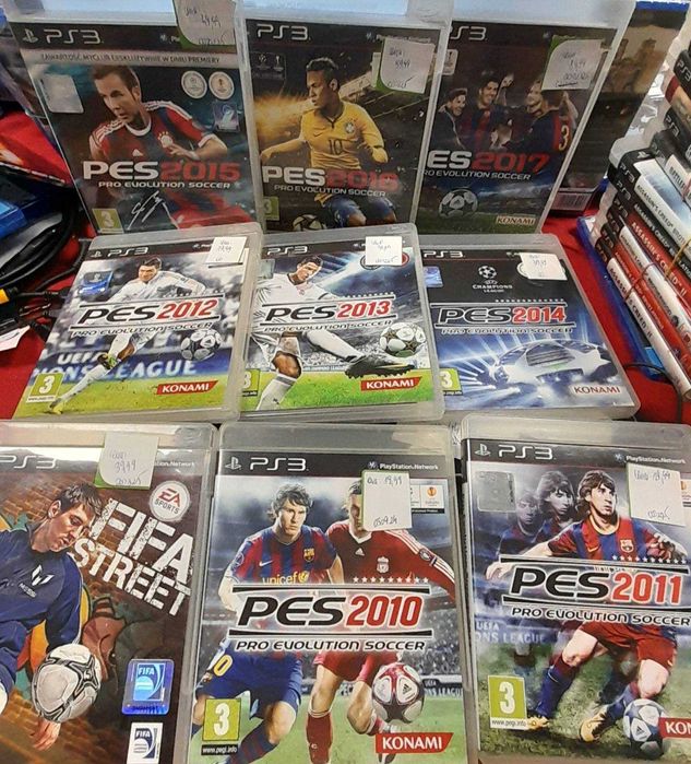 Zestaw PES ps3, Pro evolution soccer 2010 do 2017 +fifa Street ps3