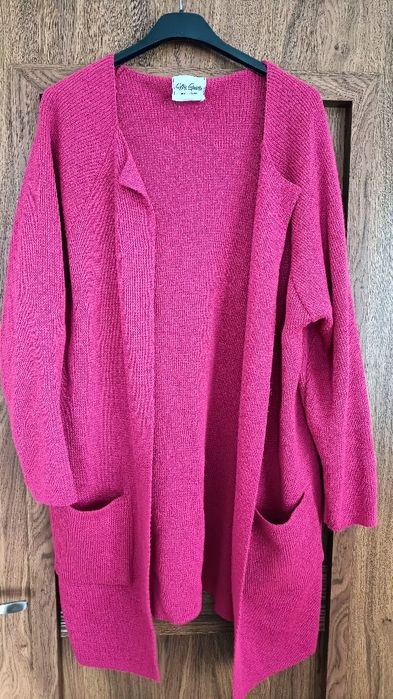 Uni Me Gusta fuksja kardigan sweter narzutka różowy