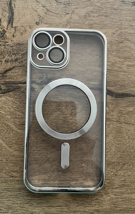 Case do iphone 15, etui na telefon srebrne