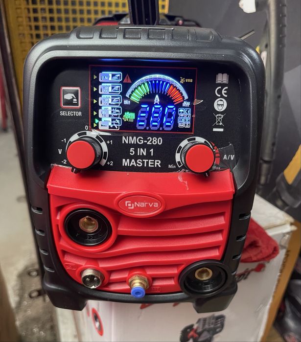 Сварочный полуавтомат NMG-280 5in1 master ( мини, флюс/газ, эл-д, под 1 кг)