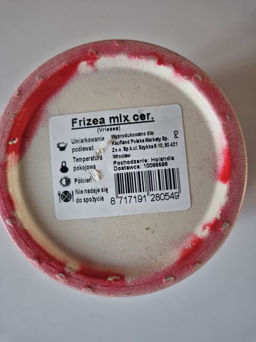 Doniczka osłonka ceramiczna czerwona