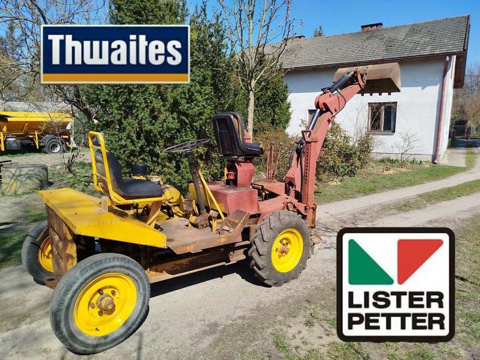 Thwaites JCB Thwaites Tusker digger Prosta Minikoparka kołowa diesel 2 cylindry ładny stan 1,5tony 3 biegi import UE Film  Szybka ok 30km/h 3biegi+wsteczny Silna Niezawodna Prosta Konstrukcja