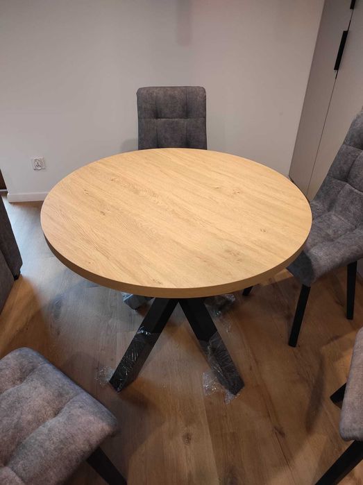 Stół LOFT okrągły z nogami metalowymi X