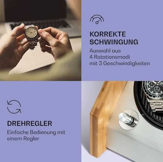 Ротомат, автопідзаводчик наручних годиників Klarstein Garonne 2