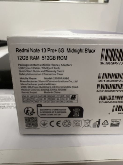 Xiaomi Redmi Note 13 Pro+ 5G – 12 GB RAM / 512 GB ROK GWARANCJI