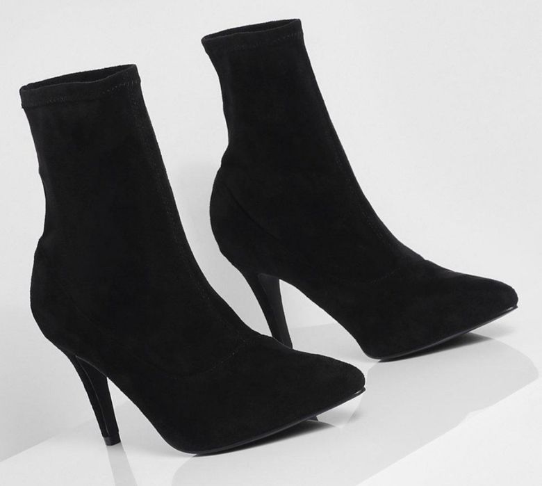 Botki#skarpetowe#Boohoo#zamsz#nowe#sexy
