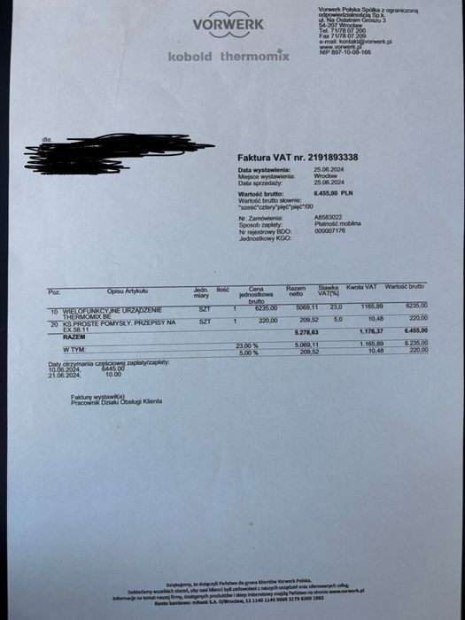 Sprzedam Thermomix TM6
