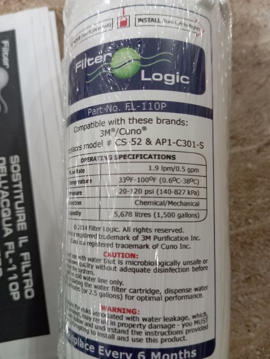 Filtr logic FL-11OP do lodówki  Bosch cs 52