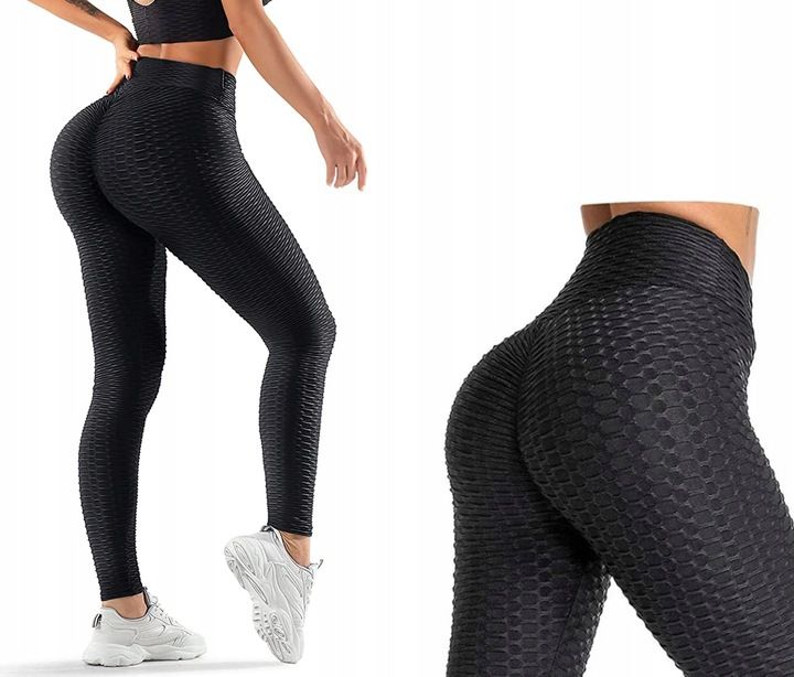 Legginsy Getry Fitness Karbowane Push-up M/l